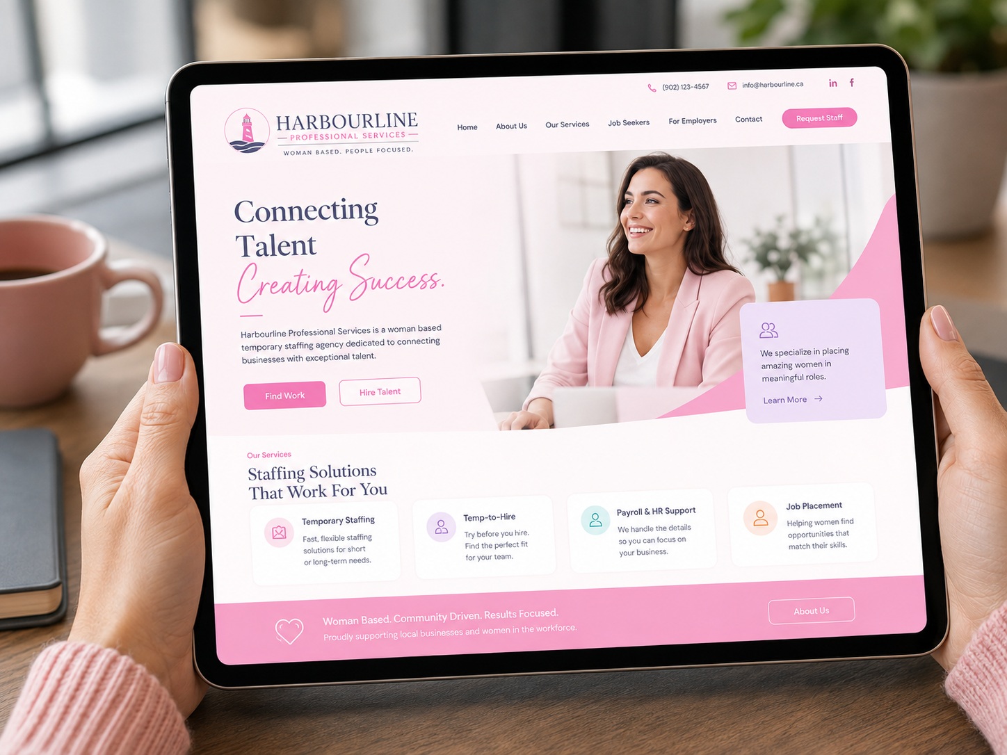 Harbourline Real Estate website mockup